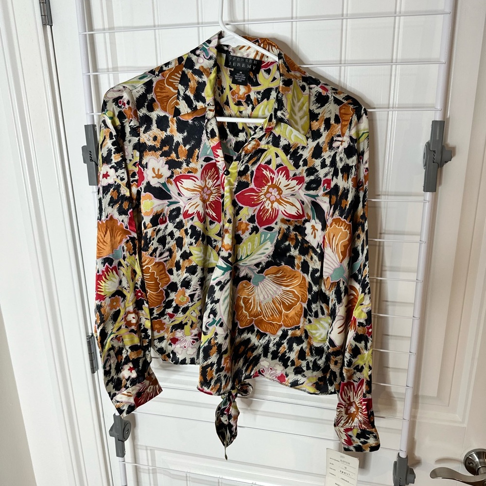 100% silk vintage top